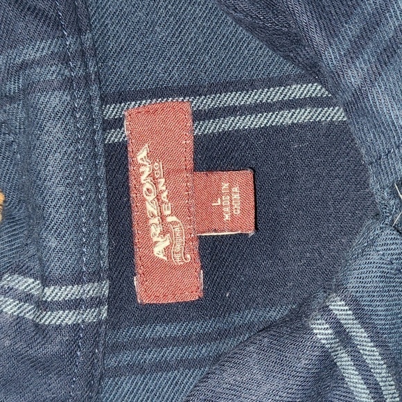 Men's Arizona Jeans plaid long sleeve shirt Size L - Picture 2 of 5